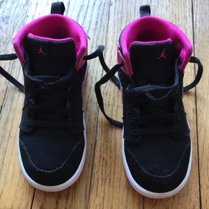 Little Girls Size 10 Air Jordan! Black/Pink
